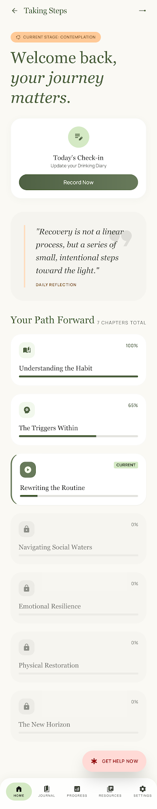 Home Dashboard screen